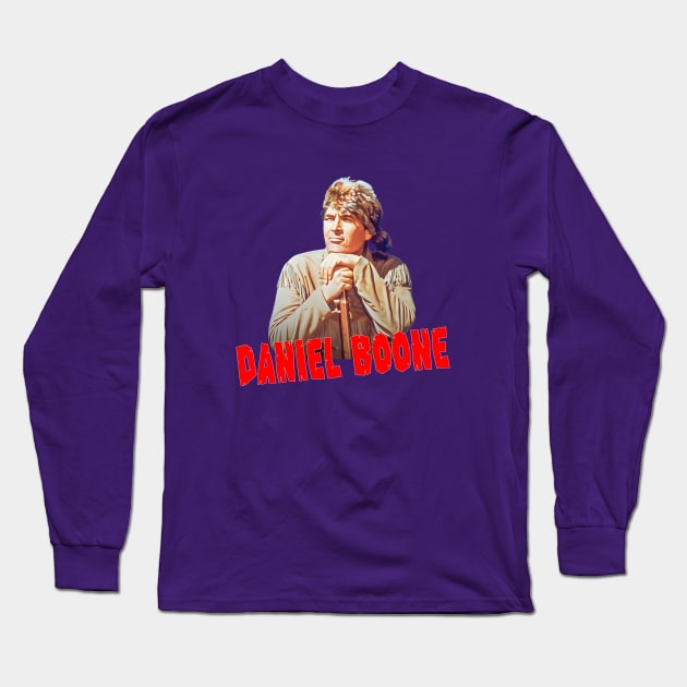 Daniel Boone - Frontier Hero - 60s Adventure Tv Series Long Sleeve T-Shirt by wildzerouk